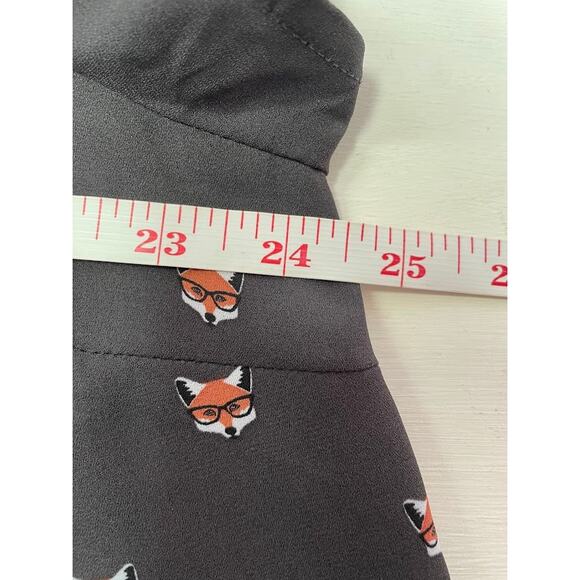 Torrid Abbey Fox Georgette Button Back Womens Blouse Size 1 Short Sleeve Top - Picture 12 of 13